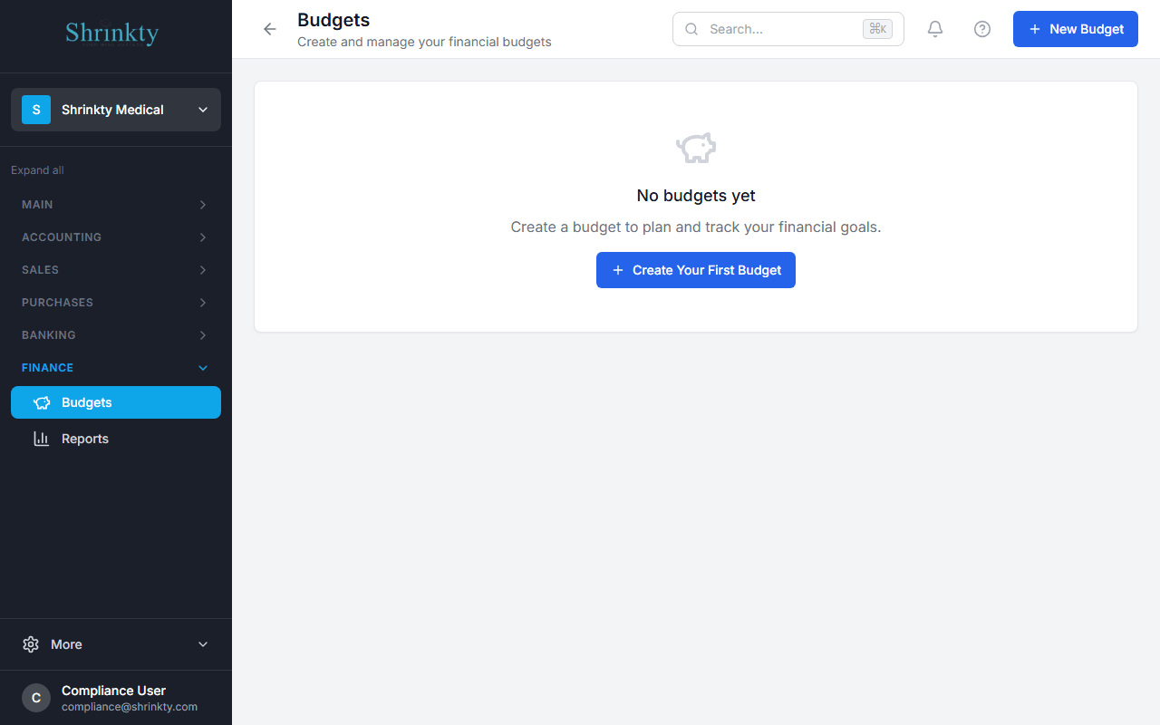 Budget management in Spark Ledger